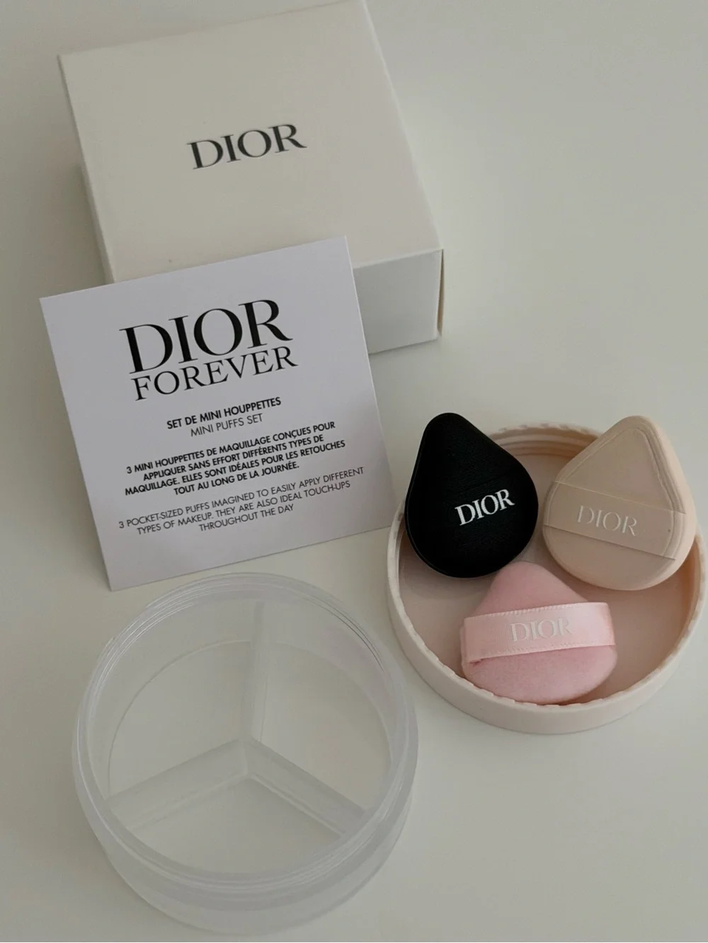 NEW Dior Beauty Forever Mini Puffs Set